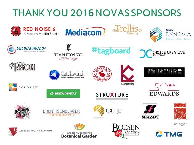 Sponsor Logos for the 2016 NOVA Awards